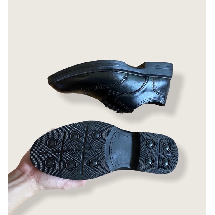 Giày derby wingtip da bò, giày da nam buộc dây