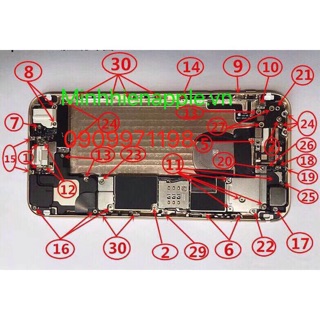 Full ốc bắt main iphone 5 5S