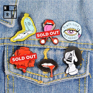 [PHỤ KIỆN TÚI] Pin sticker môi cá tính trang trí túi xách, áo và balo siêu xinh GIÁ RẺ <3