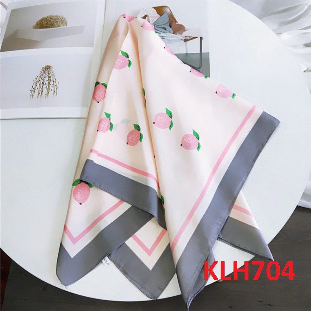 Khăn turban cao cấp, khăn lụa Quảng Châu 70*70cm LV70AL