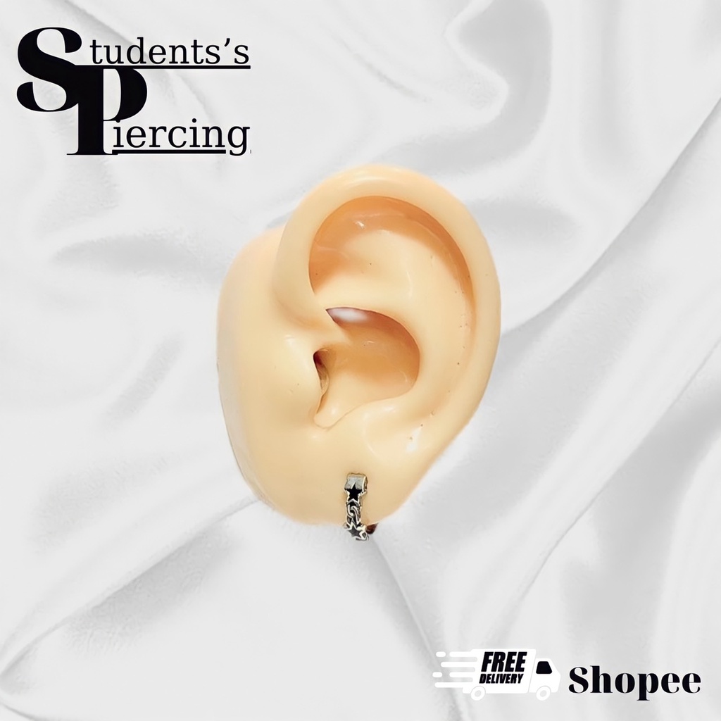 [NOW SHIP] KHUYÊN TAI VÒNG HÌNH NGÔI SAO CÁ TÍNH - KHUYÊN THÉP 316L KHÔNG HAN GỈ