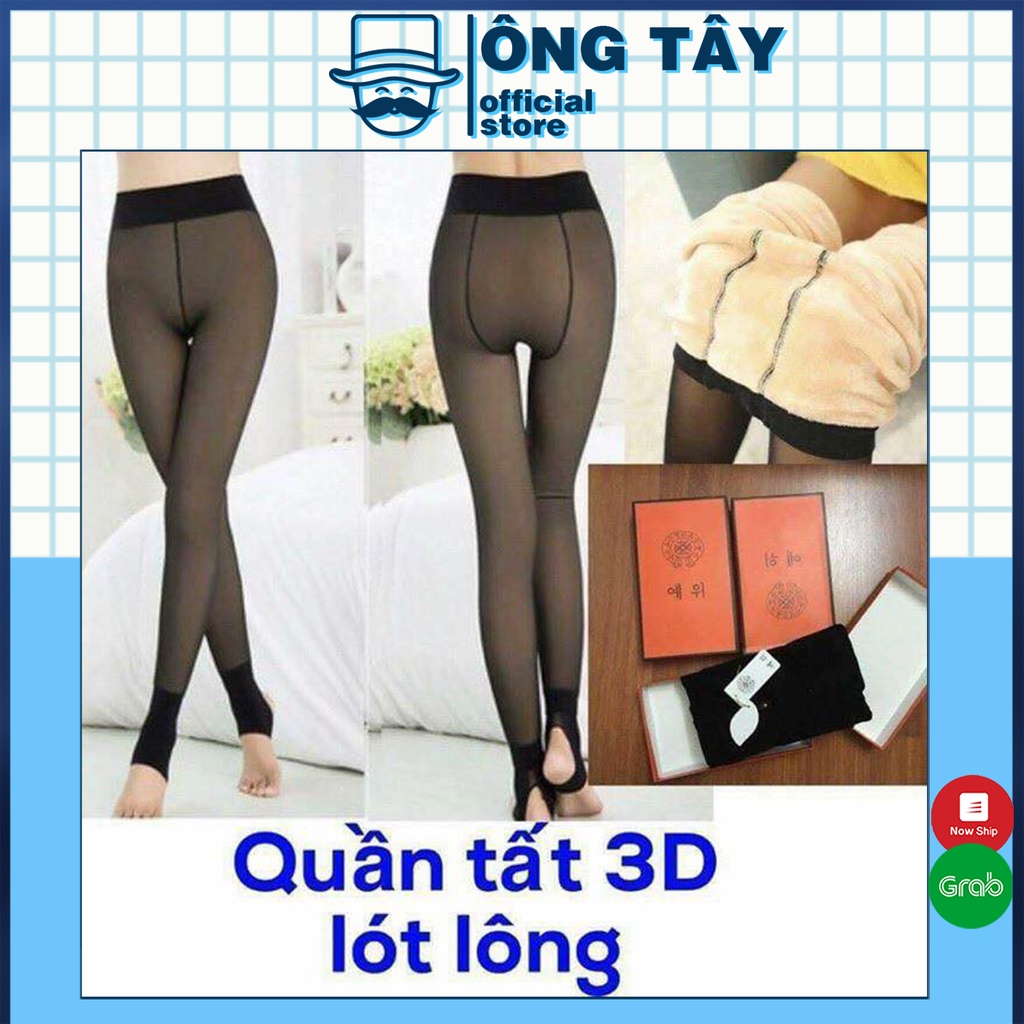Quần tất 3d lót lông cao cấp