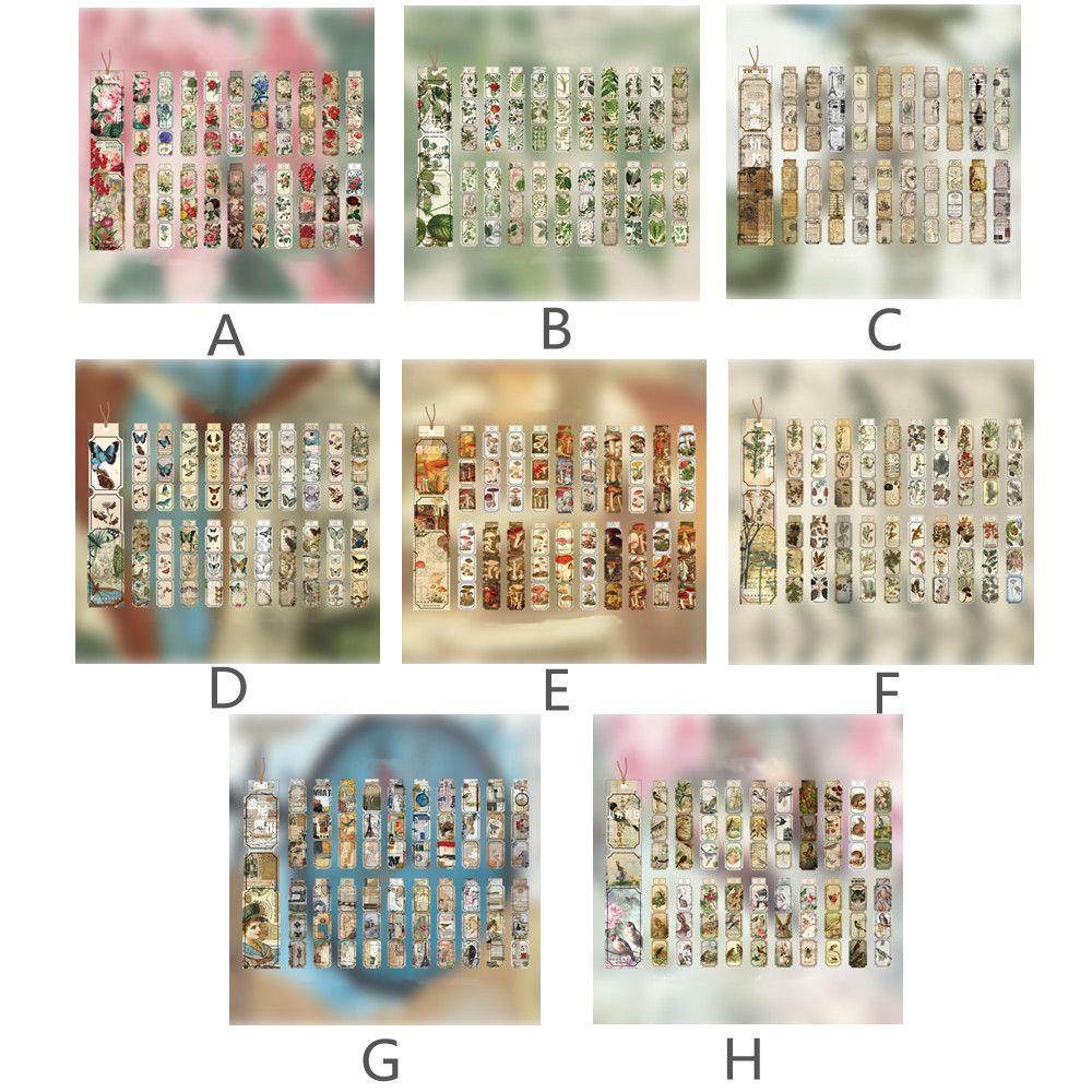 Set 40 Nhãn Dán Giấy Ghi Chú Phong Cách Retro