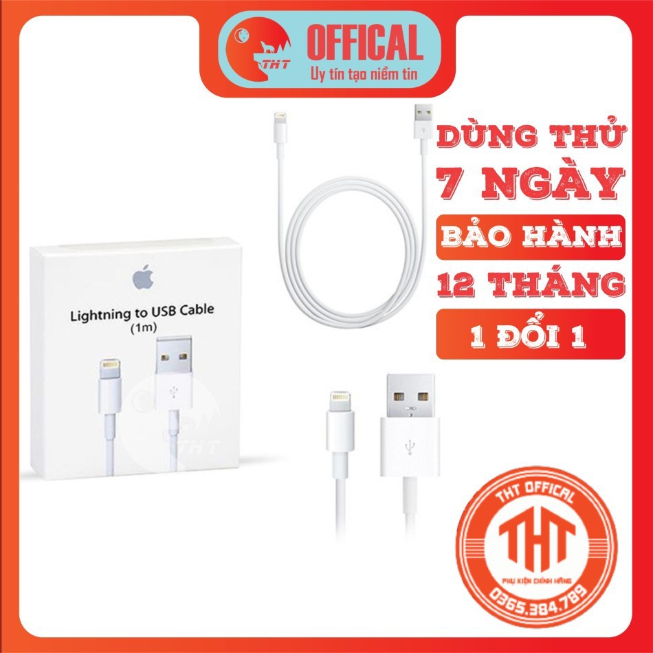 [BH 1 đổi 1 12 Tháng] Cáp Sạc Iphone Chính Hãng Cổng Lightning