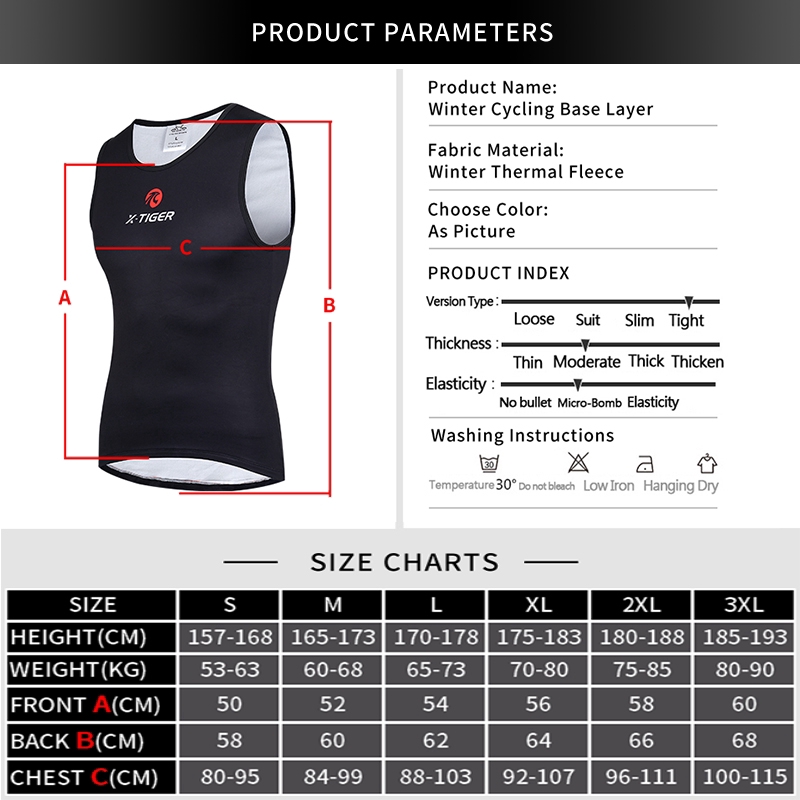 Áo Jersey Đạp Xe Thể Thao X-TIGER Không Tay Giữ Ấm Thời Trang Cho Nam