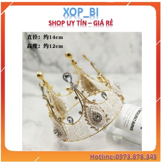 Vương miện nhựa trang trí bánh kem, bánh sinh nhật - phụ kiện sinh nhật