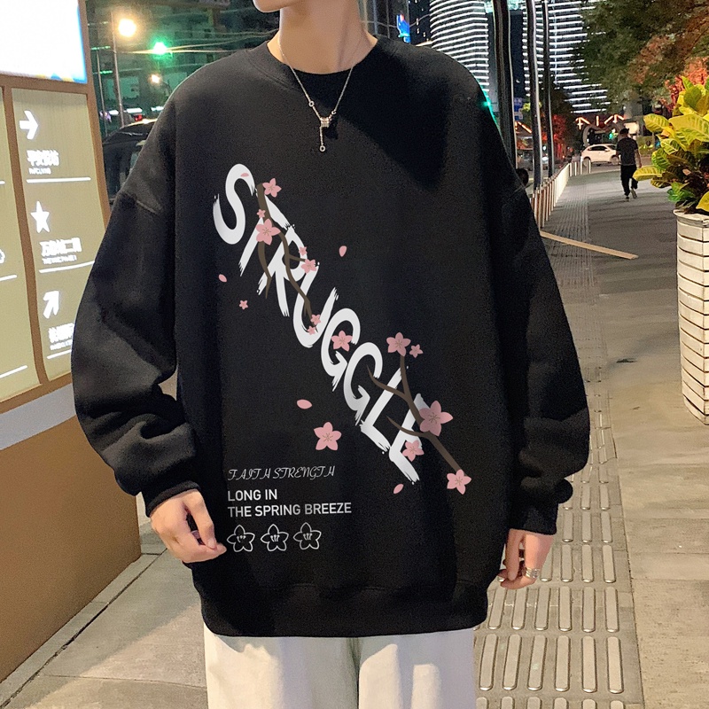 Áo hoodie IFNICEFUTURE dài tay cổ tròn dáng rộng thời trang mới cho nam