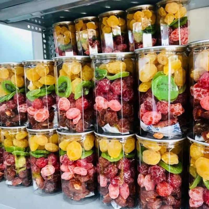 Mứt ngũ quả thập cẩm - Mứt Tết mix vị chua ngọt - Mứt ăn vặt ngày tết dẻo thơm