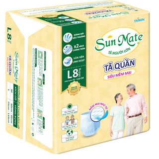 Combo 2 gói tã quần Sunmate size L8 siêu mềm mại - tã quần người lớn