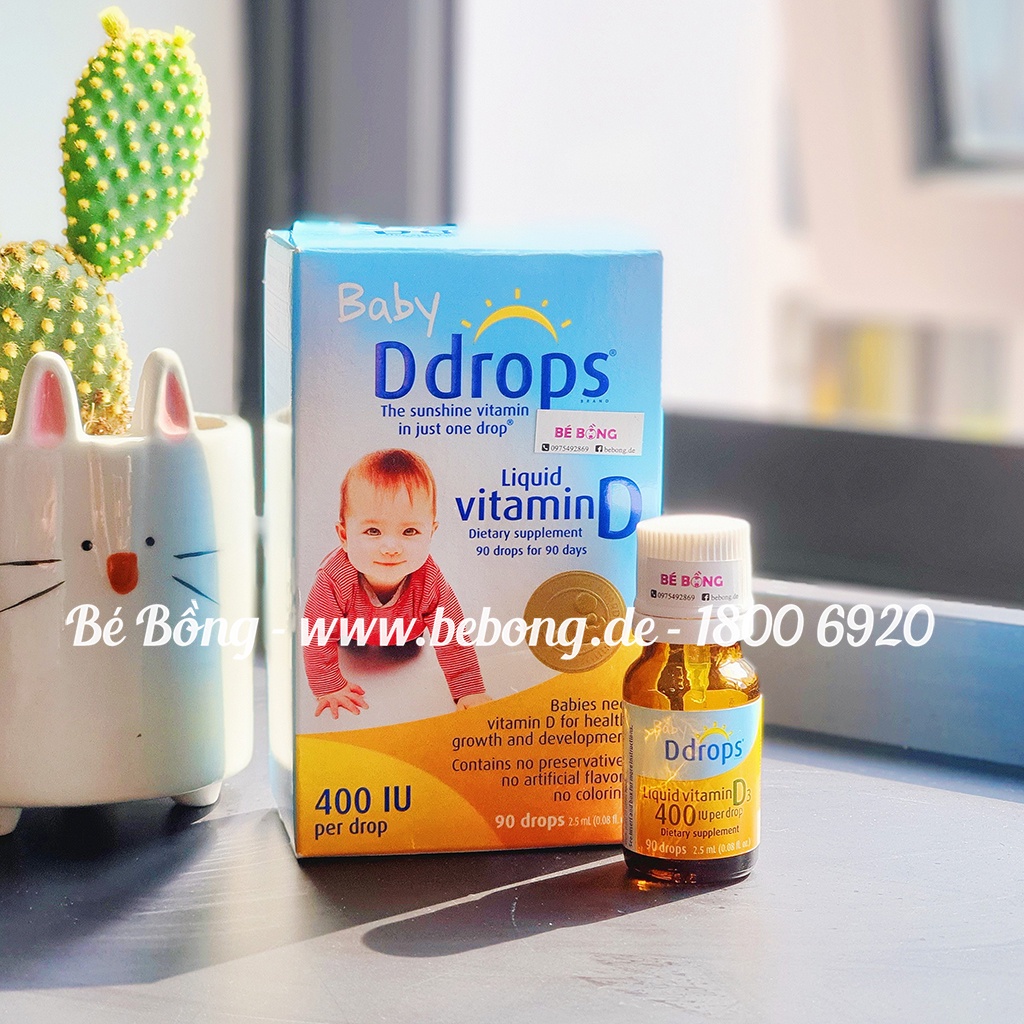Vitamin D3 400iu Ddrops Canada 90 giọt (0+)