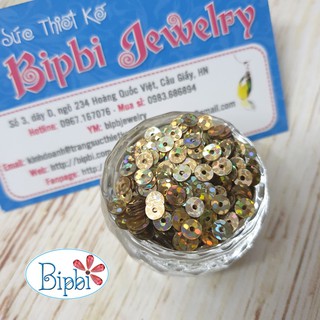 Hạt kim sa laser đính quần áo màu vàng