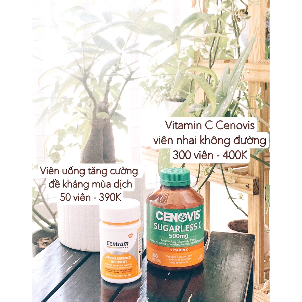 Viên Bổ Sung Đề Kháng Vitamin C CENOVIS 500mg - Hộp 300 viên