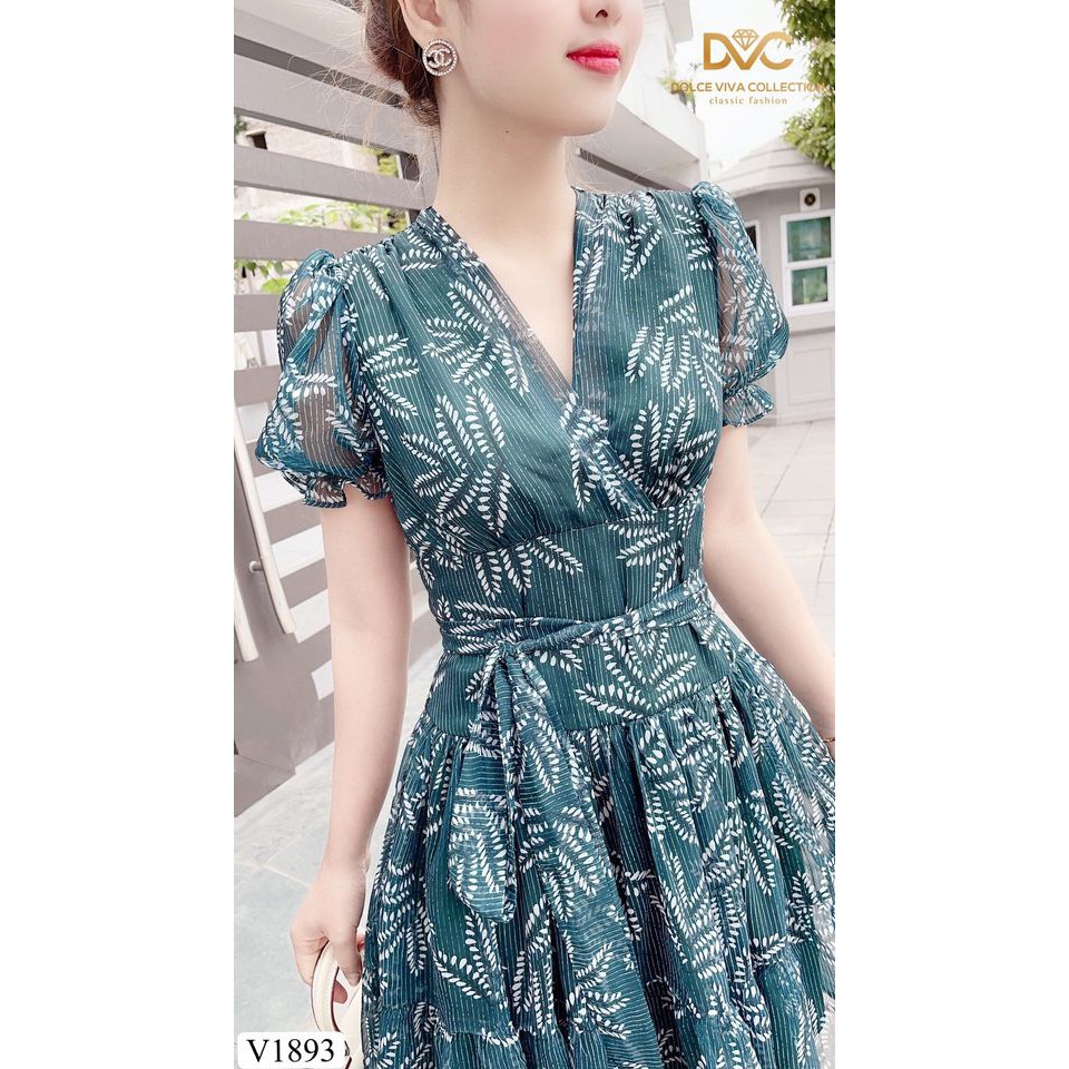 Váy Thiết Kế Dáng Xoè Voan Xanh V1826, Đầm Thiết Kế Chất Liệu Voan Cao Cấp - PK Official | BigBuy360 - bigbuy360.vn