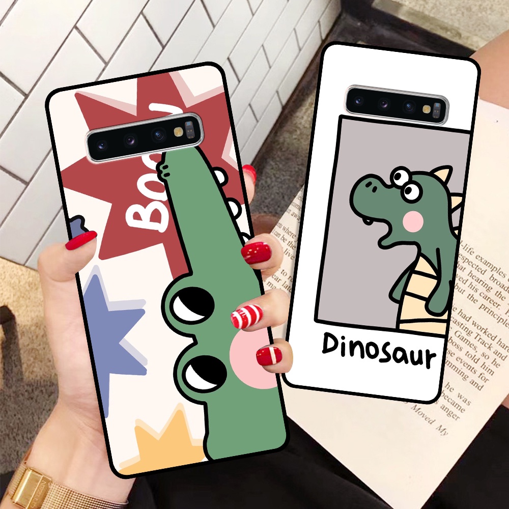Ốp lưng Samsung S10 / S10 5G / S10 Plus / S10+ in hình cá mập, khủng long dễ thương, cute (T01 - T06)
