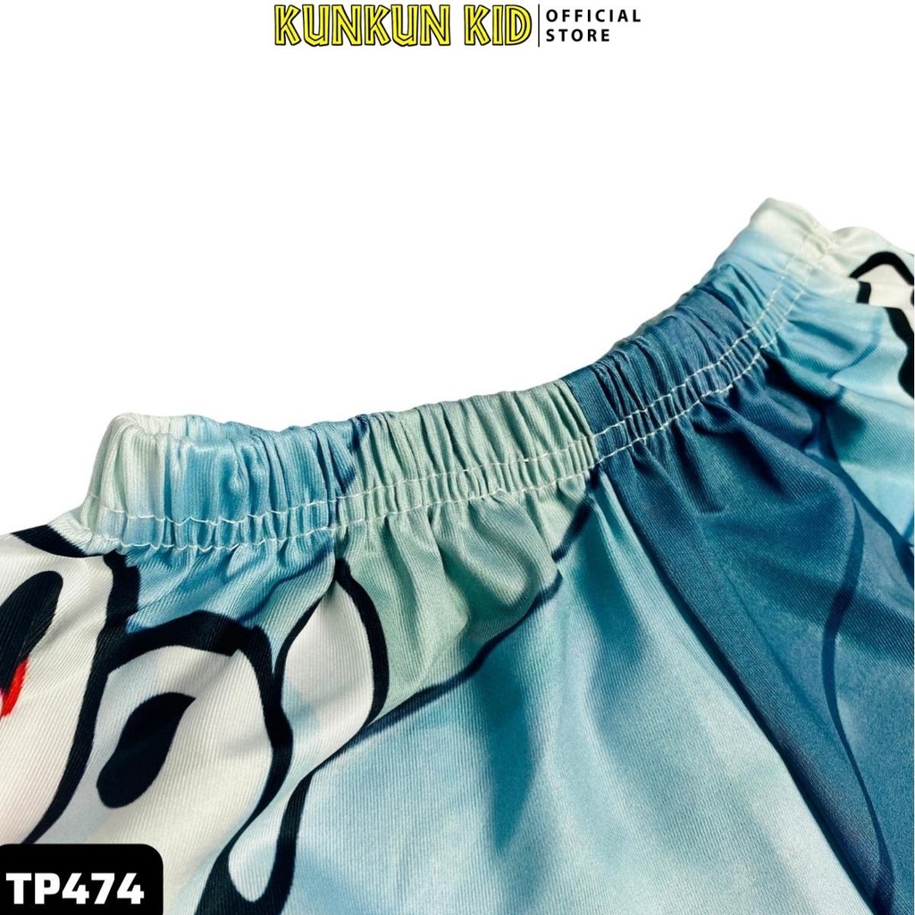 Quần áo bé trai thun lạnh ngắn thoáng mát in hoạt hình Among Us size đại từ 10-40kg Kunkun Kid TP474