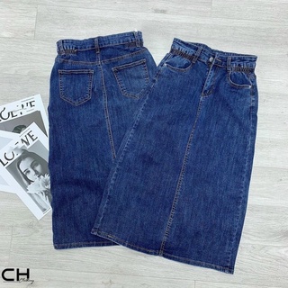Chân váy jeans cạp chun