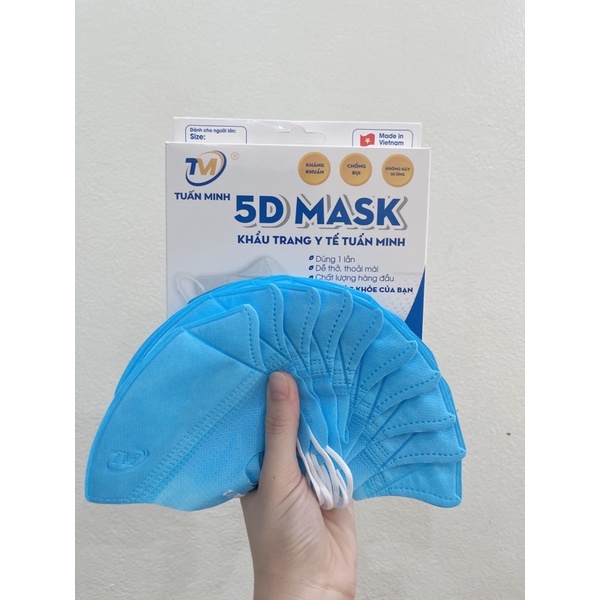 sỉ 10 hộp (100 cái) khẩu trang 5D hàng chính hãng