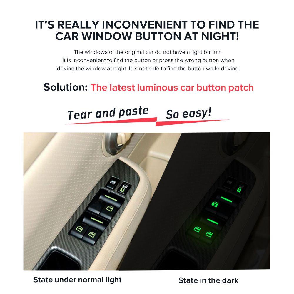 Sticker Phản Quang Dán Trang Trí Nút Bấm Cửa Sổ Xe Hơi Thiết Kế Mới