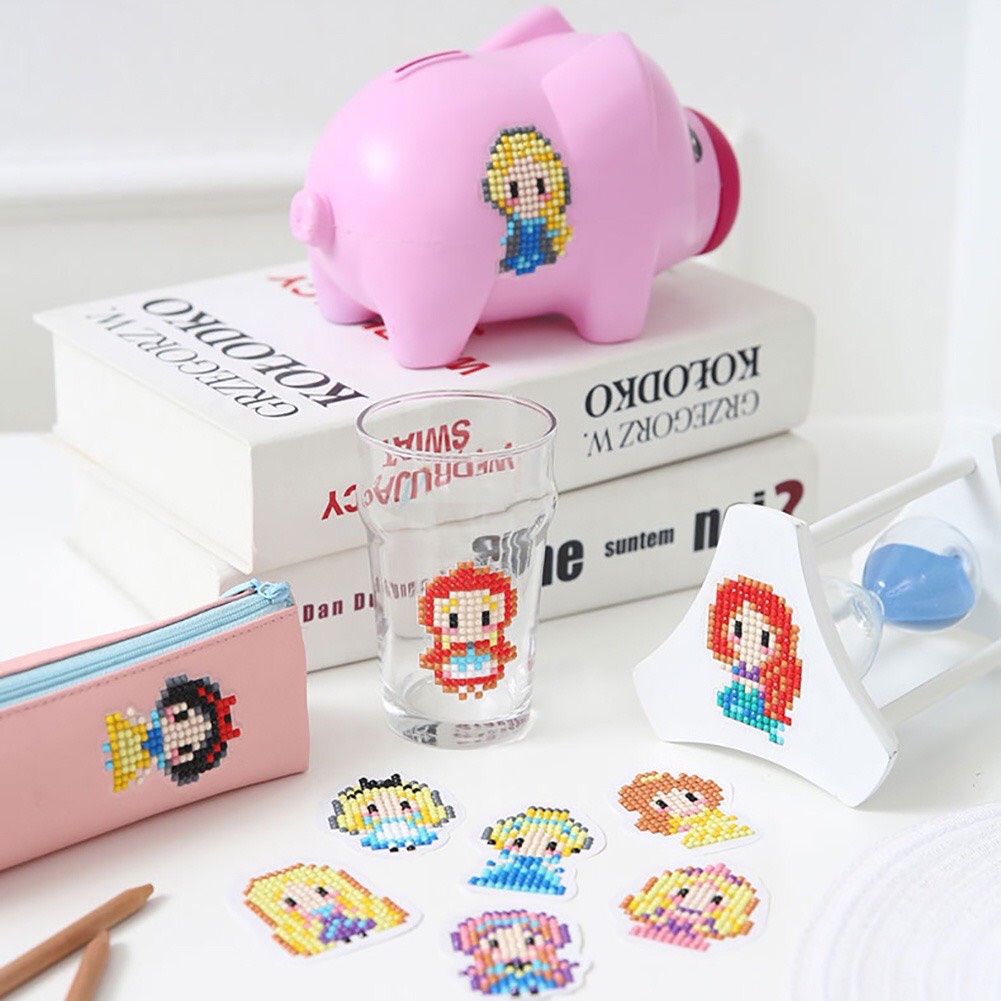 1 hộp 4 tranh sticker đính đá