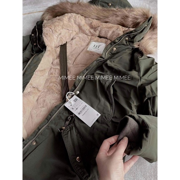 Áo khoác Parka Trf mimee lót lông dày siêu ấm