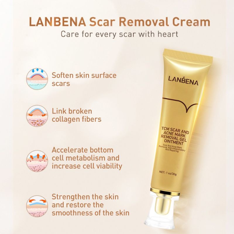 Kem xoá sẹo LANBENA kháng khuẩn, thúc đẩy quá trình chữa lành tự nhiên và đổi mới làn da