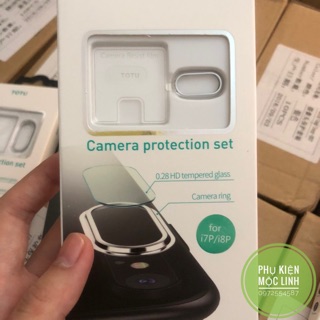 combo kính + viền bảo vệ cam cao cấp hiệu totu cho iphone