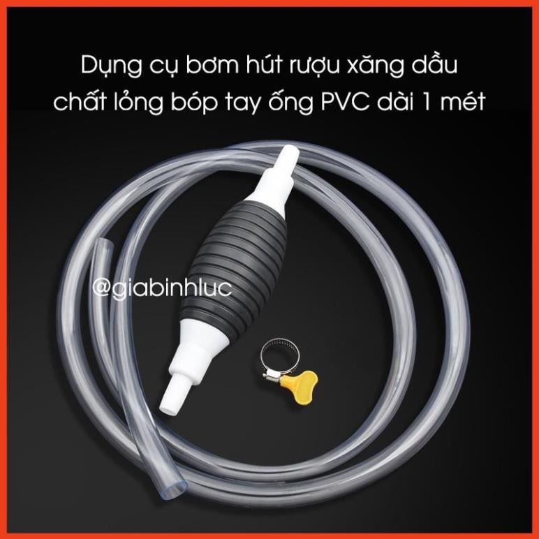 Ống Hút Nước Bóp Tay Ống PVC Mềm Dài 1 Mét, Dụng Cụ Bơm Hút Chất Lỏng Xăng Dầu Chất Lỏng Bóp Tay Thông Minh Tiện Dụng