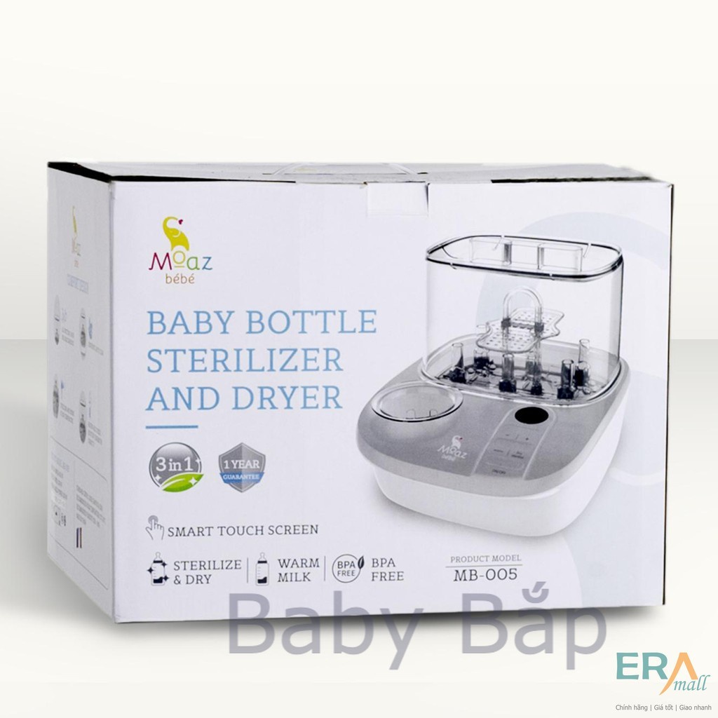 Máy tiệt trùng sấy khô và hâm sữa cho bé Moaz Bebe - MB-005