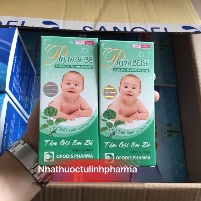 Dung dịch tắm rôm sảy em bé Phytobebe 100ml