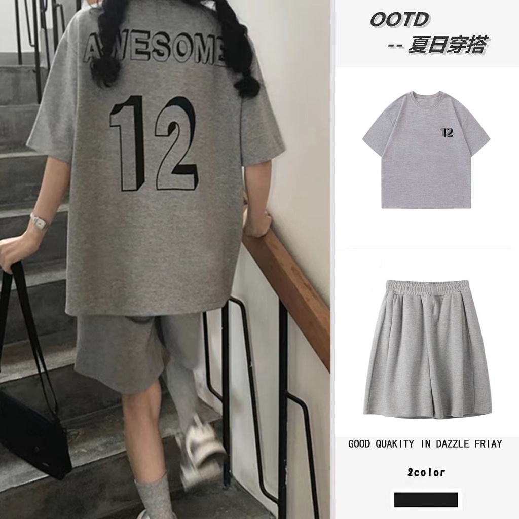 Set Đồ Thể Thao Mùa Hè Phong Cách Hàn Quốc Mới Cho Nữ