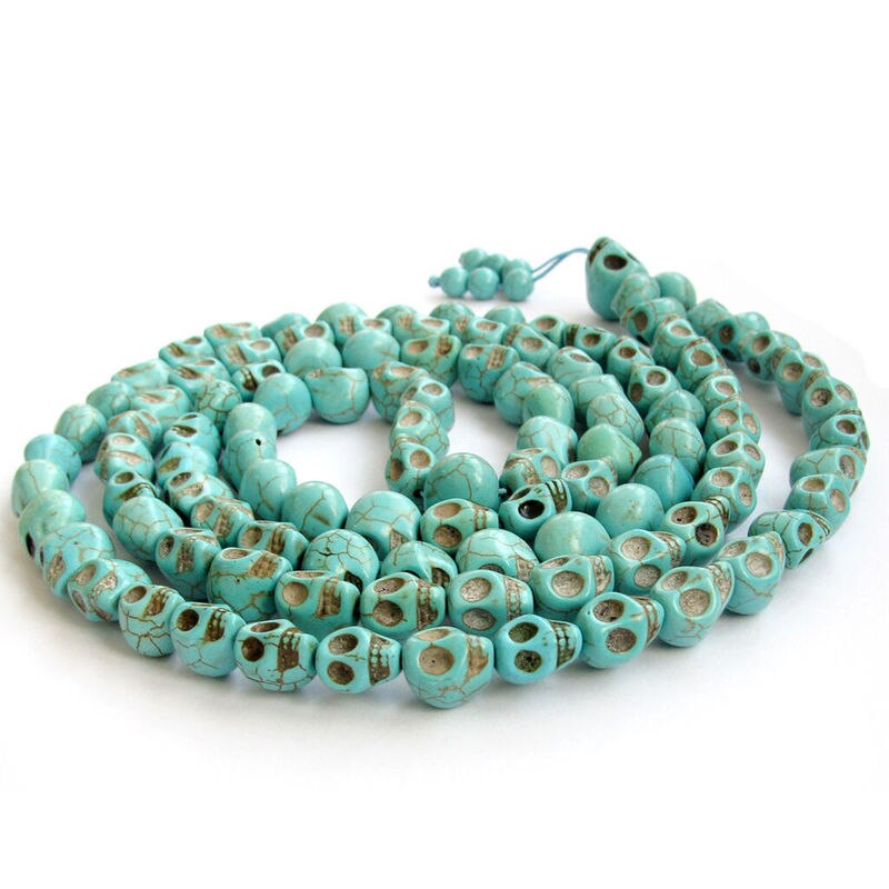 Chuỗi Hạt 6mm 108 Hạt Hình Đầu Lâu Phong Cách Phật Giáo