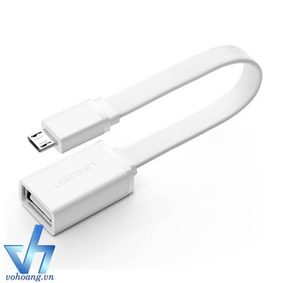 Cáp OTG loại dẹt Ugreen 10cm 10395 (Trắng)