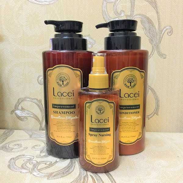 Combo dầu gội xả và xịt dưỡng chăm sóc tóc Lacei Improvement 750mlx2/250ml "