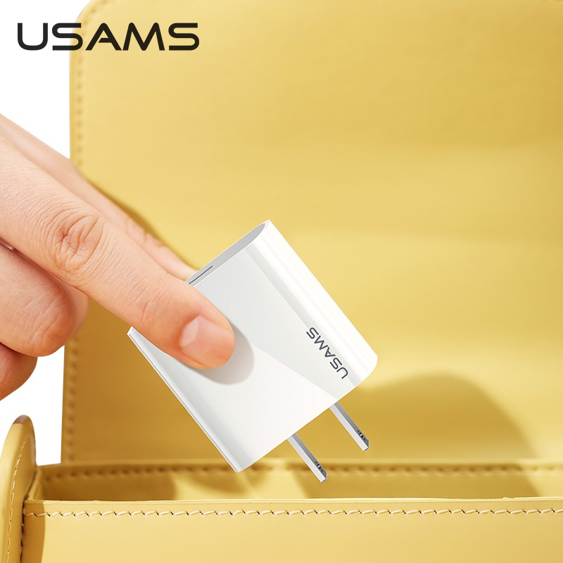 Cốc Sạc Nhanh USAMS T34 Chuẩn EU / US USB-C Cho Điện Thoại