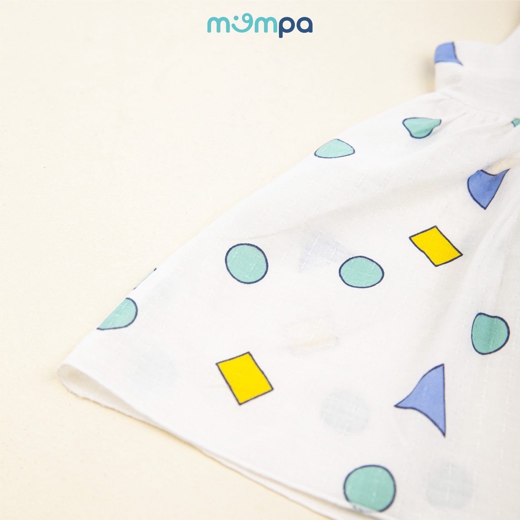 Bộ quần áo 2 dây xòe tầng Cotton Mompa cho bé gái 1 đến 5 tuổi xinh xắn