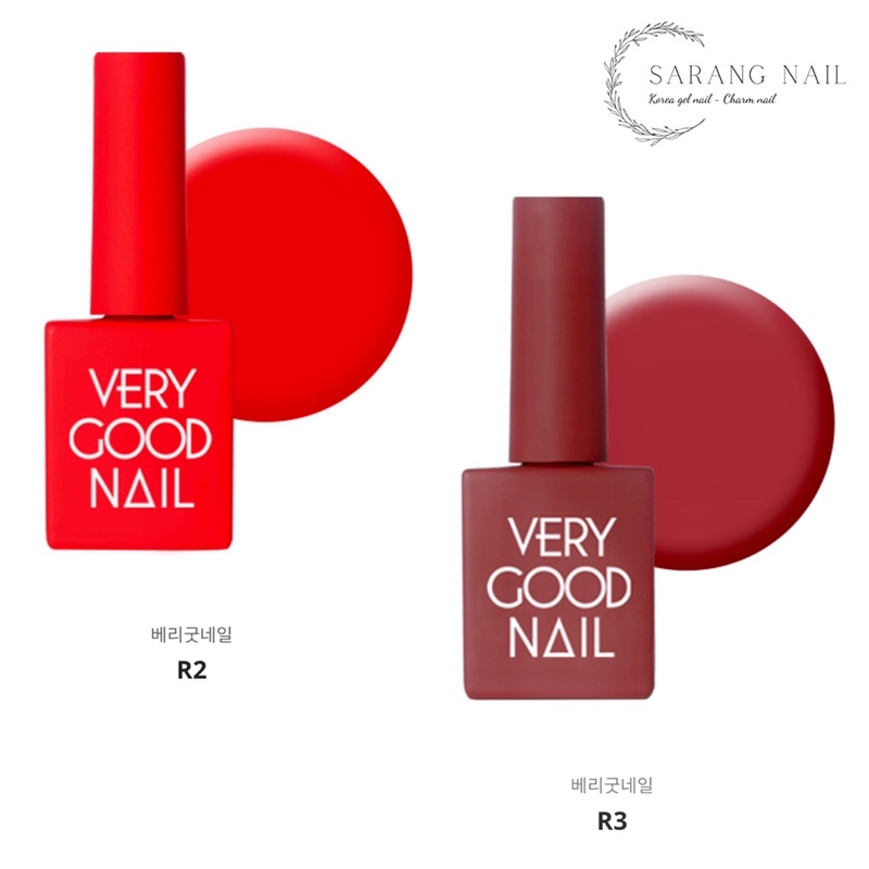 Sơn Very Good Nail chính hãng Hàn Quốc tone Đỏ Red