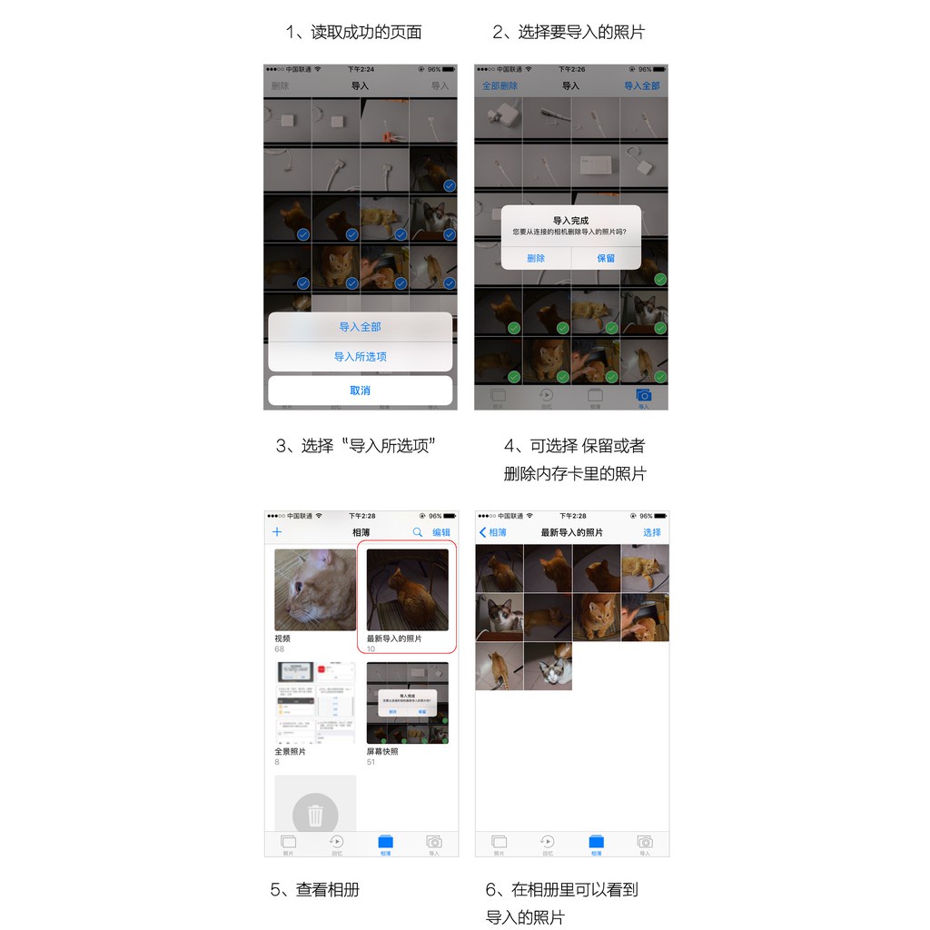 Đầu đọc thẻ nhớ SD TF CF USB3.0 tốc độ cao kết nối camera cho Iphone Ipad | BigBuy360 - bigbuy360.vn