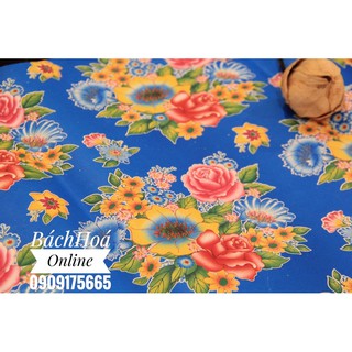 [Mẫu giấy xưa] Giấy hoa nền xanh dương, dùng để gói quà, chậu cây 55 x 65cm