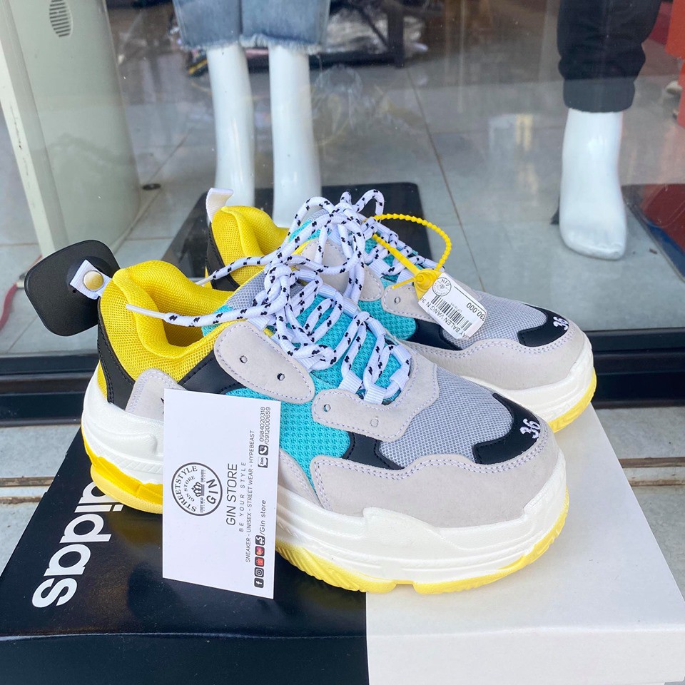 GIÀY SNEAKER BA.LEN TRIP S XANH VÀNG - GIN STORE (ginstore)