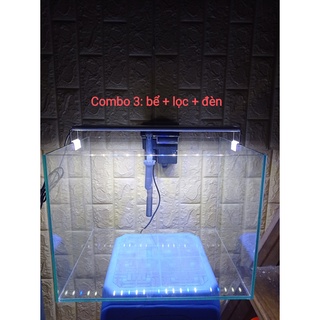 Combo bể cá+lọc+đèn. Chỉ cần về chơi