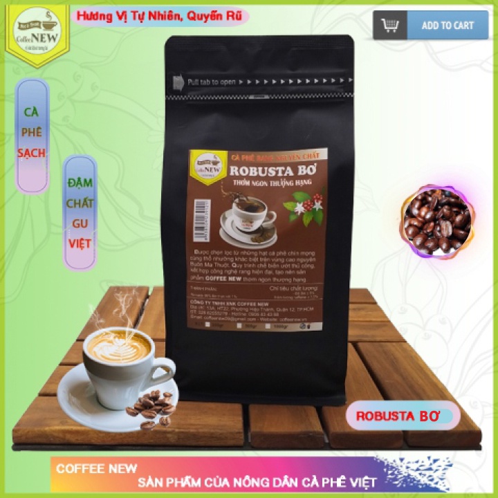 1KG Cafe ROBUSTA BƠ - Hương Vị Độc Đáo - Nguyên Chất - Thơm Nồng - Thể Chất Mạnh - Hậu Đậm, Vị Đắng - Coffee New | BigBuy360 - bigbuy360.vn