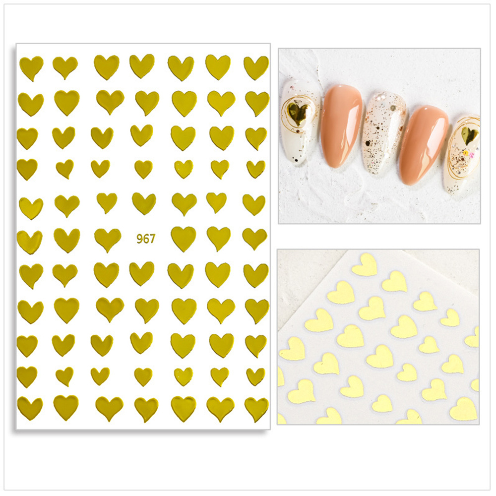 Miếng Dán Trang Trí Móng Tay Hình Trái Tim Tiện Dụng