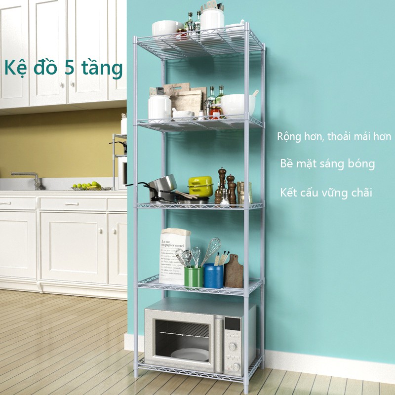 Kệ để đồ giá chứa đồ 5 tầng 160*56*35 có thể đặt lò vi sóng, lò nướng, nồi cơm điện FU30