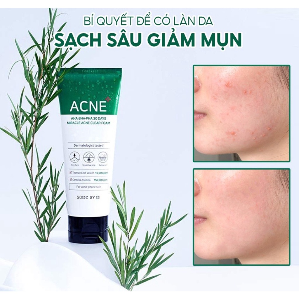 Sữa Rửa Mặt Some By Mi AHABHAPHA 30 Days Miracel Acne Clear Foam 100ml
