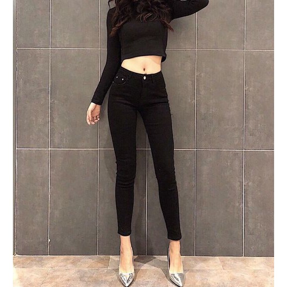 [BÁN SỈ] Quần Bò Nữ/Quần Jean Nữ Ôm Màu Đen Siêu Hách Dáng_Đi Học Đi Chơi Đều Năng Động | BigBuy360 - bigbuy360.vn