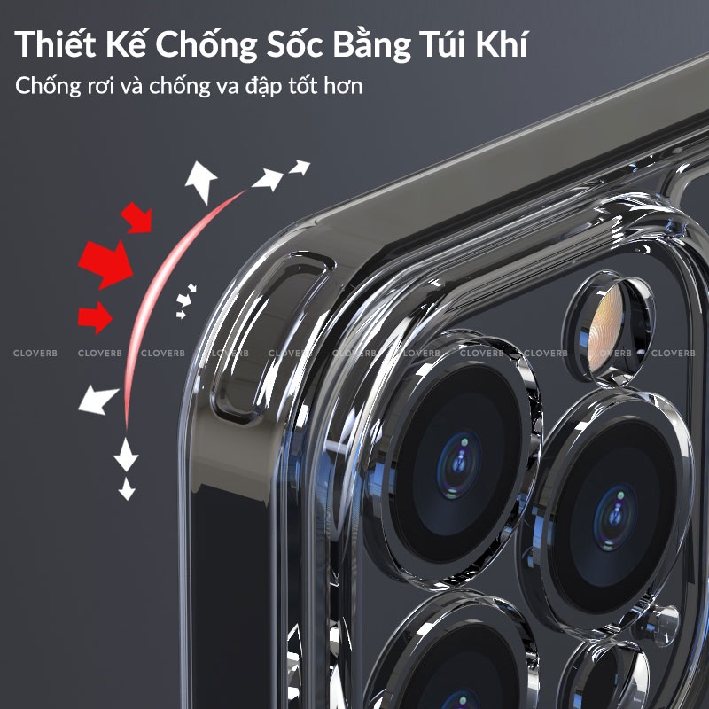 Ốp Lưng Trong Suốt Likgus Crytal Clear Canshield Viền Tpu Chống Sốc Bằng Túi Khí Lưng Pc Cứng Chống Trầy Bảo Vệ Camera