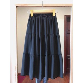 Chân Váy Midi Ba Tầng Liền