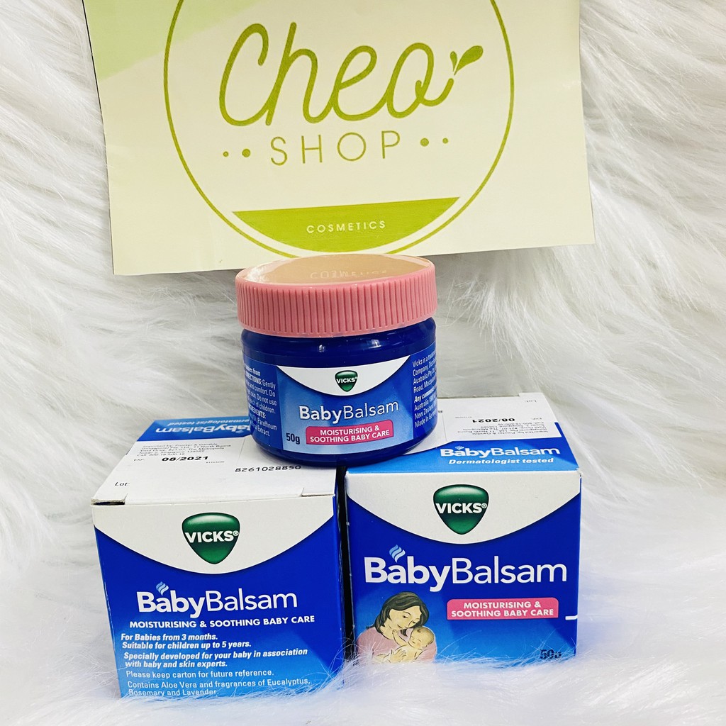 Dầu bôi ấm ngực giảm ho Vicks Baby Balsam 50gr cho bé