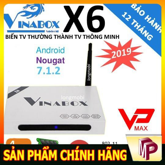 Androi Box VINABOX X6 - CHIP 4 lõi, RAM 2GB Rom 8Gb tặng bàn phím Life chuẩn châu âu