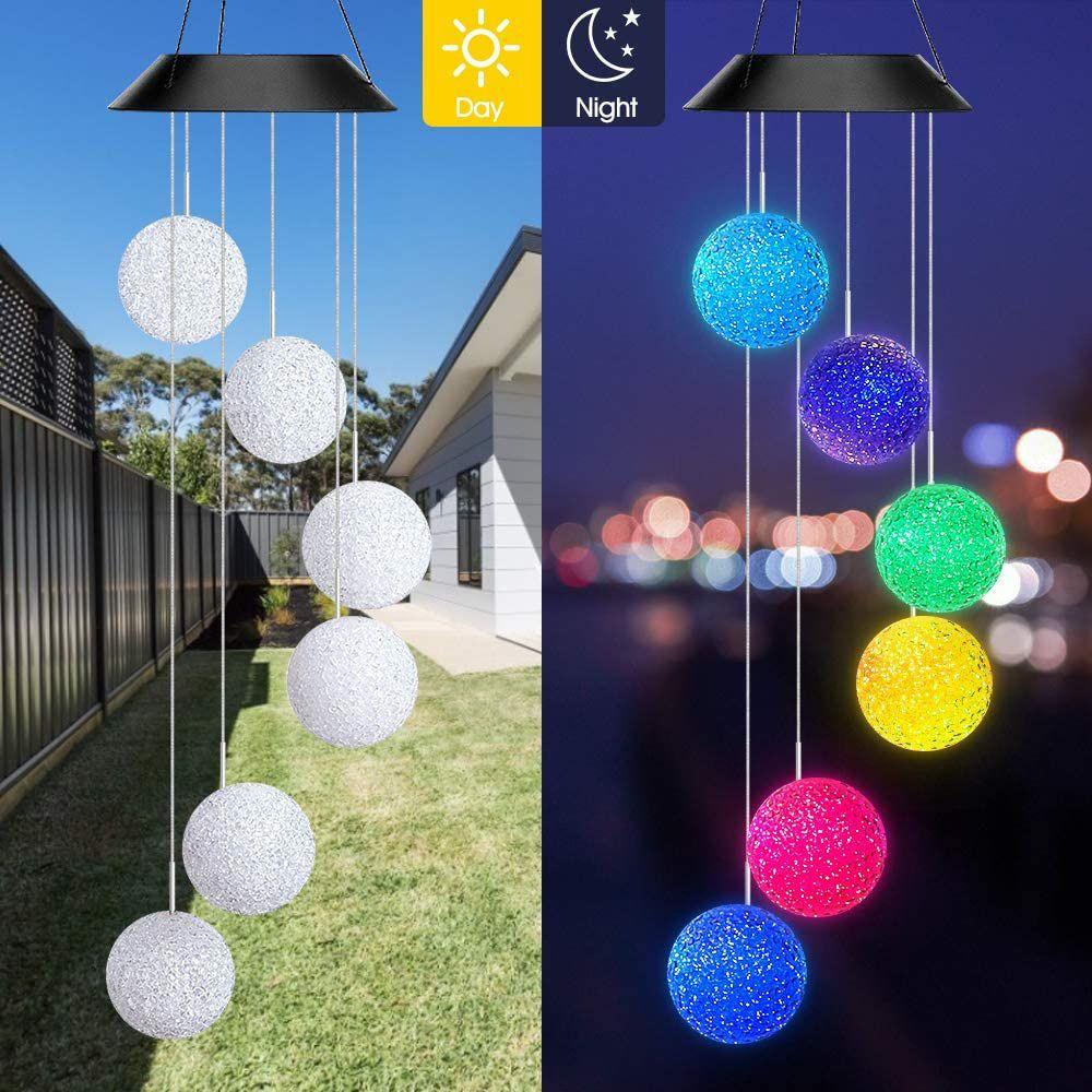Chuông Gió Nhiều Màu Sắc Tự Động Dễ Thương|Mặt Dây Chuyền Kiểu Dáng Dễ Thương Xinh Xắn